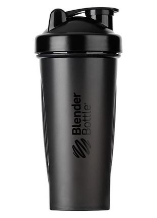 Шейкер спортивний з пружиною для спортивного харчування blenderbottle classic 28oz/820ml black  ku-223 фото