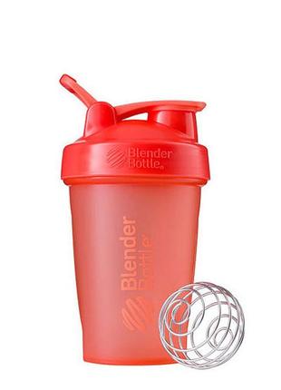 Шейкер спортивний з пружиною для спортивного харчування blenderbottle classic loop 20oz/590ml coral  ku-222 фото