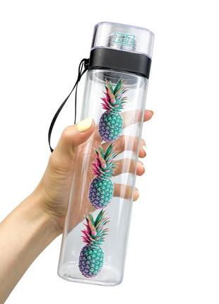 Бутылка для воды ударопрочная бытовая емкость для воды ананас 291892 ku-22