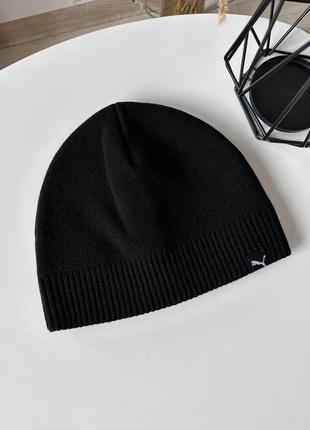 Шапка puma вязаная шерсть классичный полный флис