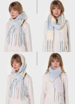Теплый шарф женский шарф зимний шарф толстый шарф шерстяной шарф недорогой шарф большой шарф платок палантин9 фото