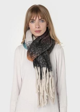 Теплий шарф жіночий шарф зимовий шарф товстий шарф вовняний шарф недорогий шарф хустка палантин великий шарф4 фото