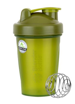 Шейкер спортивний з пружиною для спортивного харчування blenderbottle classic 20oz/590ml moss green  ku-227 фото