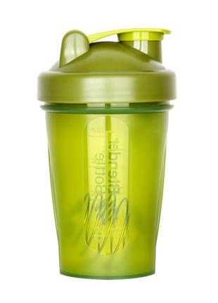 Шейкер спортивний з пружиною для спортивного харчування blenderbottle classic 20oz/590ml moss green  ku-228 фото