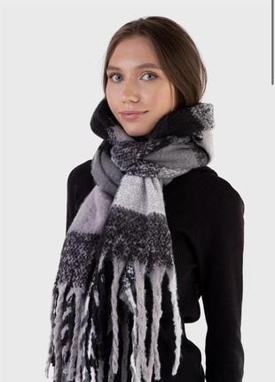 Теплий шарф жіночий шарф зимовий шарф товстий шарф вовняний шарф недорогий шарф хустка палантин великий шарф4 фото