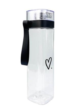 Пляшка для води ударостійка побутова ємність для води серце 291902 ku-222 фото