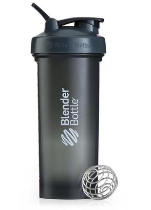 Шейкер спортивний з пружиною для спортивного харчування blenderbottle pro45 1270ml grey/white  ku-222 фото