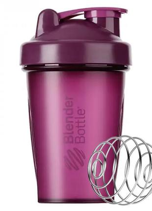 Шейкер спортивний з пружиною для спортивного харчування blenderbottle classic 20oz/590ml plum  ku-222 фото