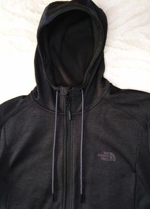 Женская флиска с капюшоном the north face графитовый цвет