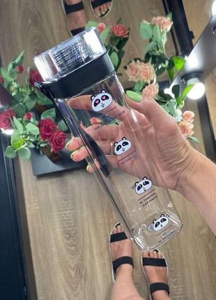 Бутылка для воды ударопрочная бытовая емкость для воды панды 291899 ku-226 фото