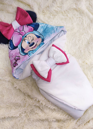 Конверт- одеяло на выписку хлопковый, с капюшоном  разные цвета6 фото