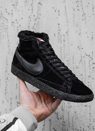 Мужские зимние кроссовки nike blazer mid, кроссовки мужские зимние найк