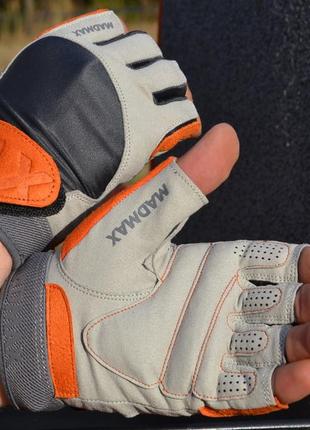 Перчатки для фитнеса спортивные тренировочные для тренажерного зала madmax mfg-850 crazy g...