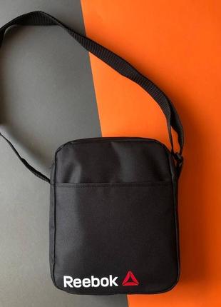 Сумка reebok чорного кольору / чоловіча спортивна сумка через плече рібок / барсетка reebok