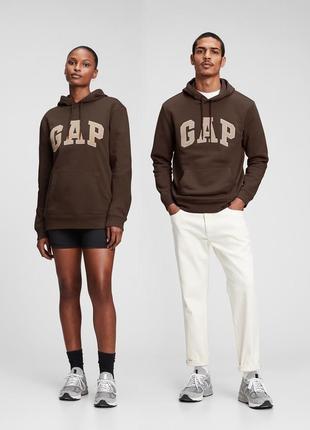 Gap logo fleece hoodie «turkish coffe»1 фото