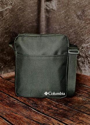 Сумка columbia черного цвета / мужская спортивная сумка через плечо коламбия / барсетка columbia