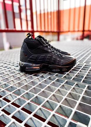 Чоловічі зимові кросівки nike air max 95 sneakerboot "black"