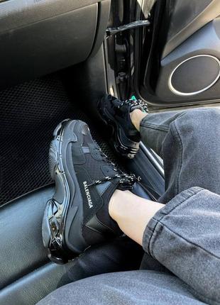 Balenciaga triple s clear sole black3 фото