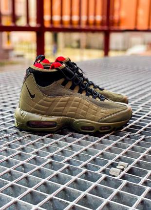 Мужские зимние кроссовки nike air max sneakerboot 95 "khaki"