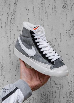 Кросівки чоловічі зимові nike blazer mid, кроссовки мужские зимние найк