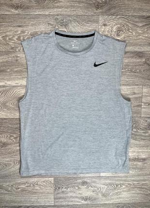 Nike dri-fit майка безрукавка xl размер спортивная серая оригинал