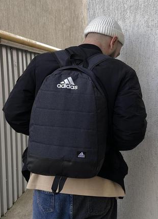 Рюкзак темный меланж adidas | рюкзак темно-серый | рюкзак adidas | рюкзак графитовый2 фото