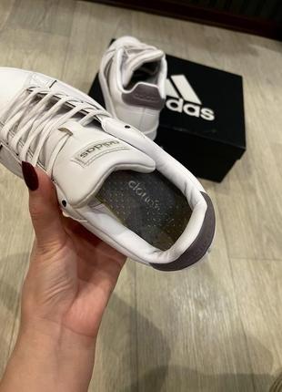 Кроссовки adidas оригинал, кожаные кроссовки, кроссы белые, кроссовки адик8 фото