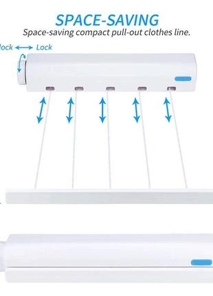 Настенная раздвижная автоматическая сушилка для белья cloth dryer 3,2 м 4 веревки № k12-8310 фото