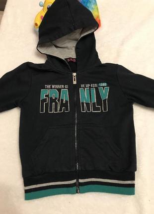 Кофта спортивная на 3 - 4 - 5 лет, батник с капюшоном s&amp;d