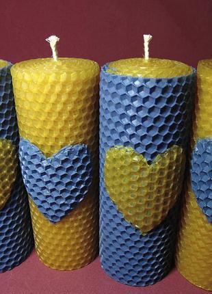 Набор свечей из вощины ,,патриотические'' 2 шт. - 13*5