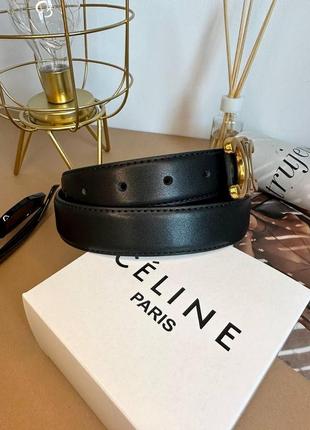 Шкіряний жіночий ремінь в стилі celine селін люкс2 фото