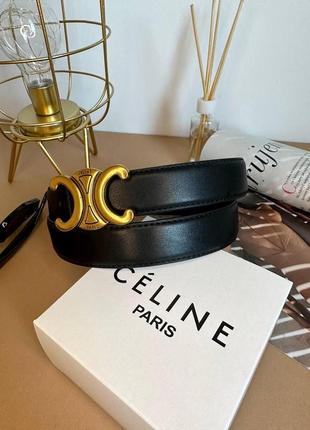 Шкіряний жіночий ремінь в стилі celine селін люкс5 фото