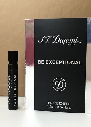 S.t. dupont be exceptional туалетная вода пробник