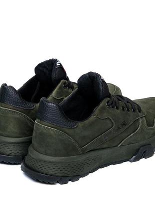 Мужские кожаные кроссовки  reebok green  (в стиле)4 фото