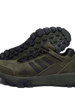 Чоловічі шкіряні кросівки adidas terrex  green (в стилі)