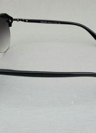 Prada очки капли унисекс солнцезащитные черные с градиентом3 фото
