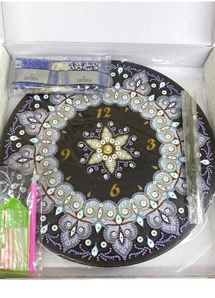 Настенные часы со стразами алмазная вышивка абстракция №2 30 см zbtph004 diy сделай сам
