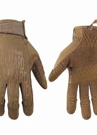 Стрелковые тактические полнопалые летние перчатки wallizard tactical ( олива / койот )