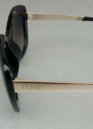 Fendi очки женские солнцезащитные черные с градиентом4 фото