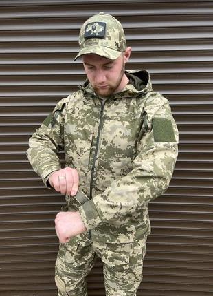 Армійська військова польова літня куртка ріп-стоп з капюшоном піксель зсу7 фото