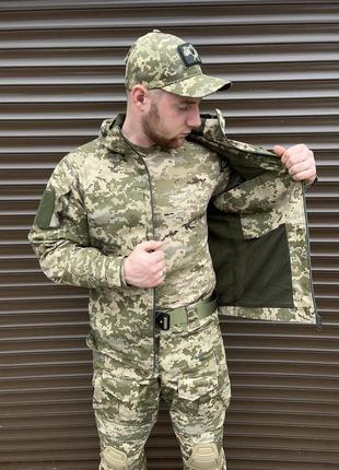 Армійська військова польова літня куртка ріп-стоп з капюшоном піксель зсу4 фото