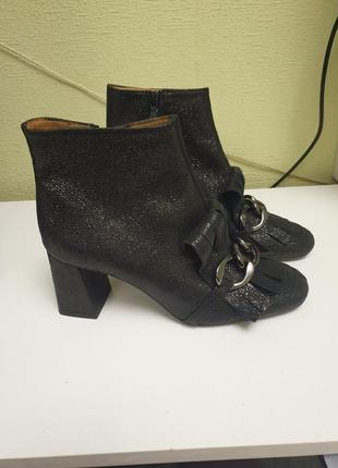 Шикарные кожанные  ботинки с цепочкой roberto festa цена 💥италия7 фото