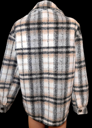 Теплюща жіноча куртка сорочка з вовною в стані нової8 фото