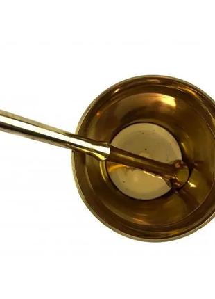 Ступка с пестиком бронзовая (d-7,5 h-7,5 см )(246 г.)6 фото