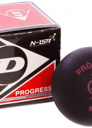 М'яч для сквошу dunlop progress (1 червона крапка) чорний