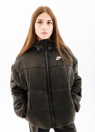 Жіноча куртка nike clsc puffer чорний xl (7dfb7672-010 xl)