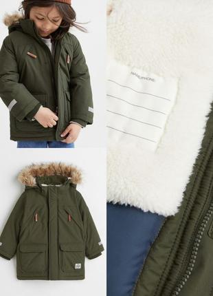 Зимняя курточка теплая куртка тренд унисекс h&amp;m