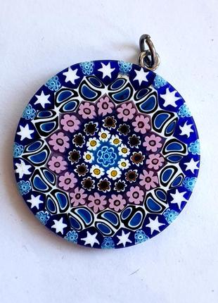 Очень красивый кулон millefiori муранское стекло
