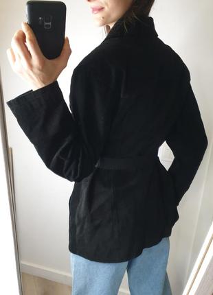 Базовый натуральный кожаный замшевый жакет блейзер оверсайз винтажный натуральная замша