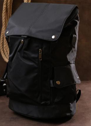 Мужской рюкзак из текстиля vintage 20492 черный7 фото